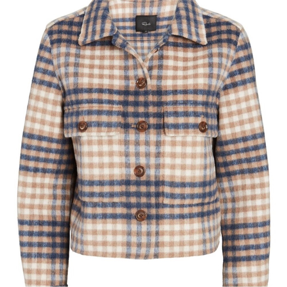 Rails Steffi blue and beige plaid jacket